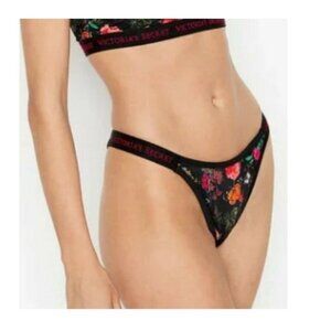 Victorias Secret Sydney Logo Bandeau Bikini Top and Bottom Floral Butterflies